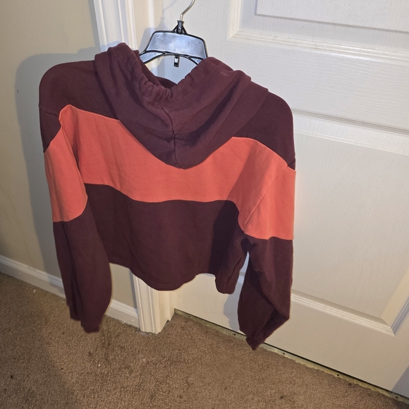 Vans Women's Maroon and Coral Hoodie - Picture 2 of 3